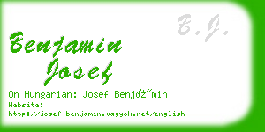 benjamin josef business card